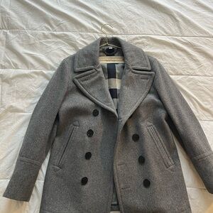 Burberry Classic Gray Pea Coat